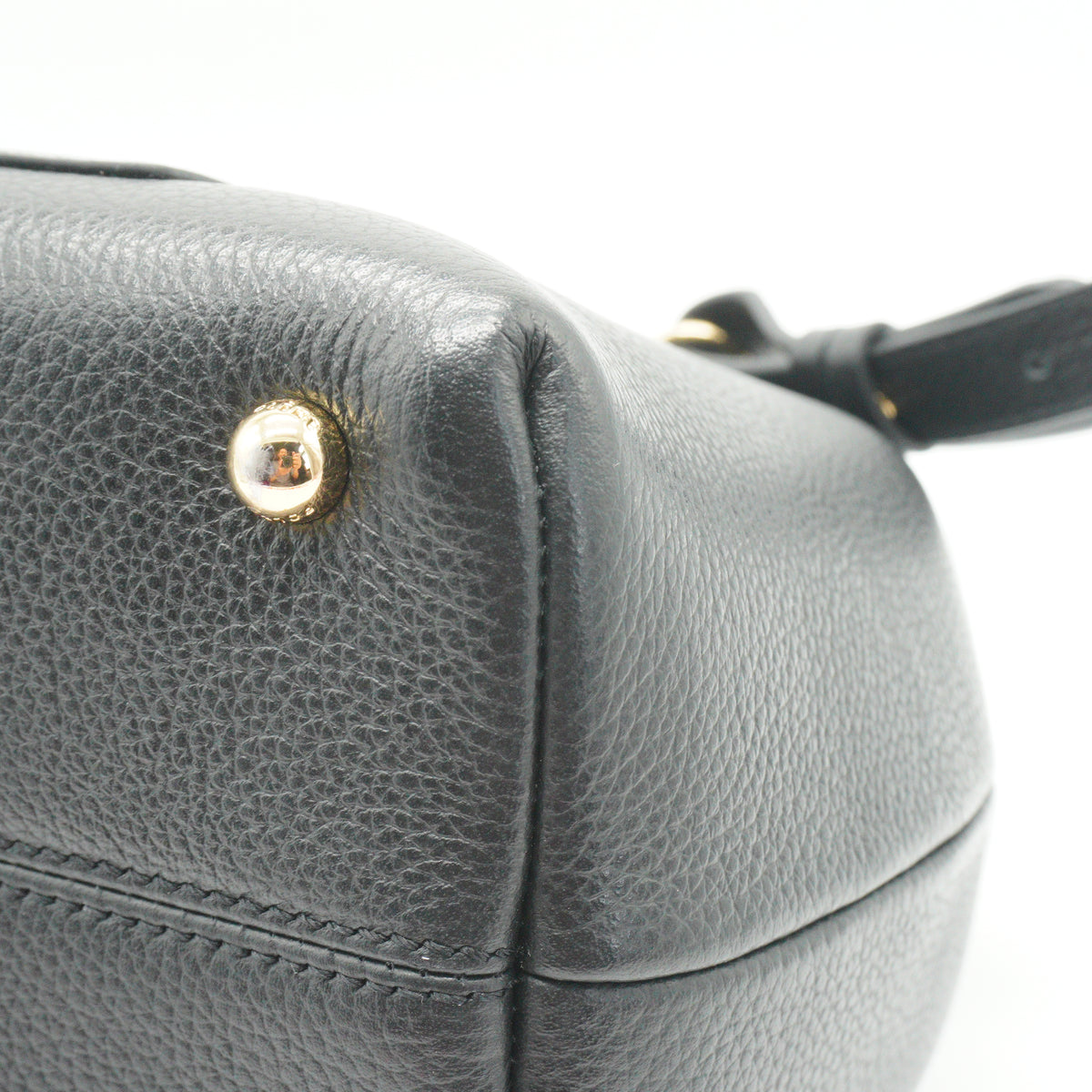 Polene Numero Un Crocodile Flap Black Medium GHW