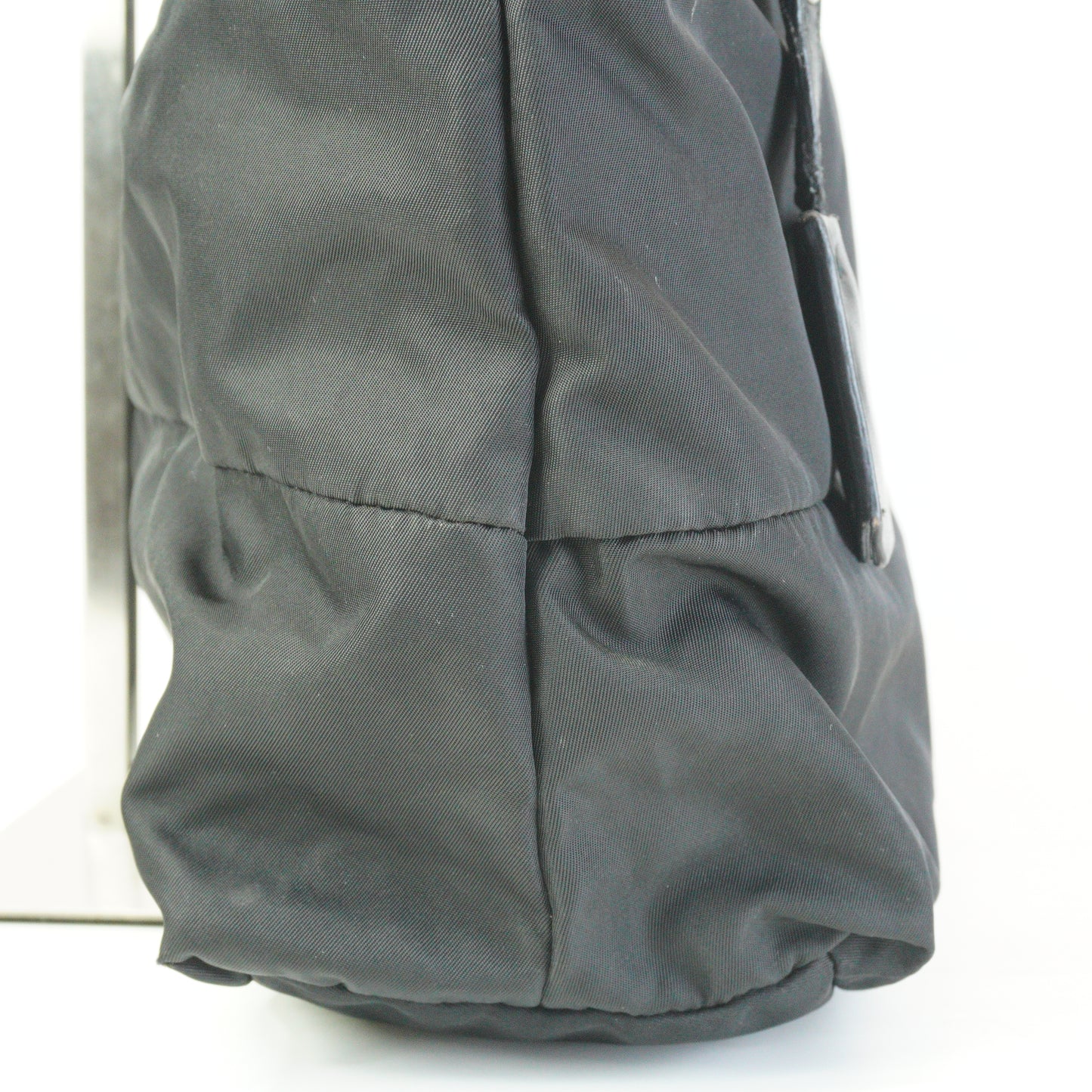 Prada Nylon Messenger Bag Black Large SHW