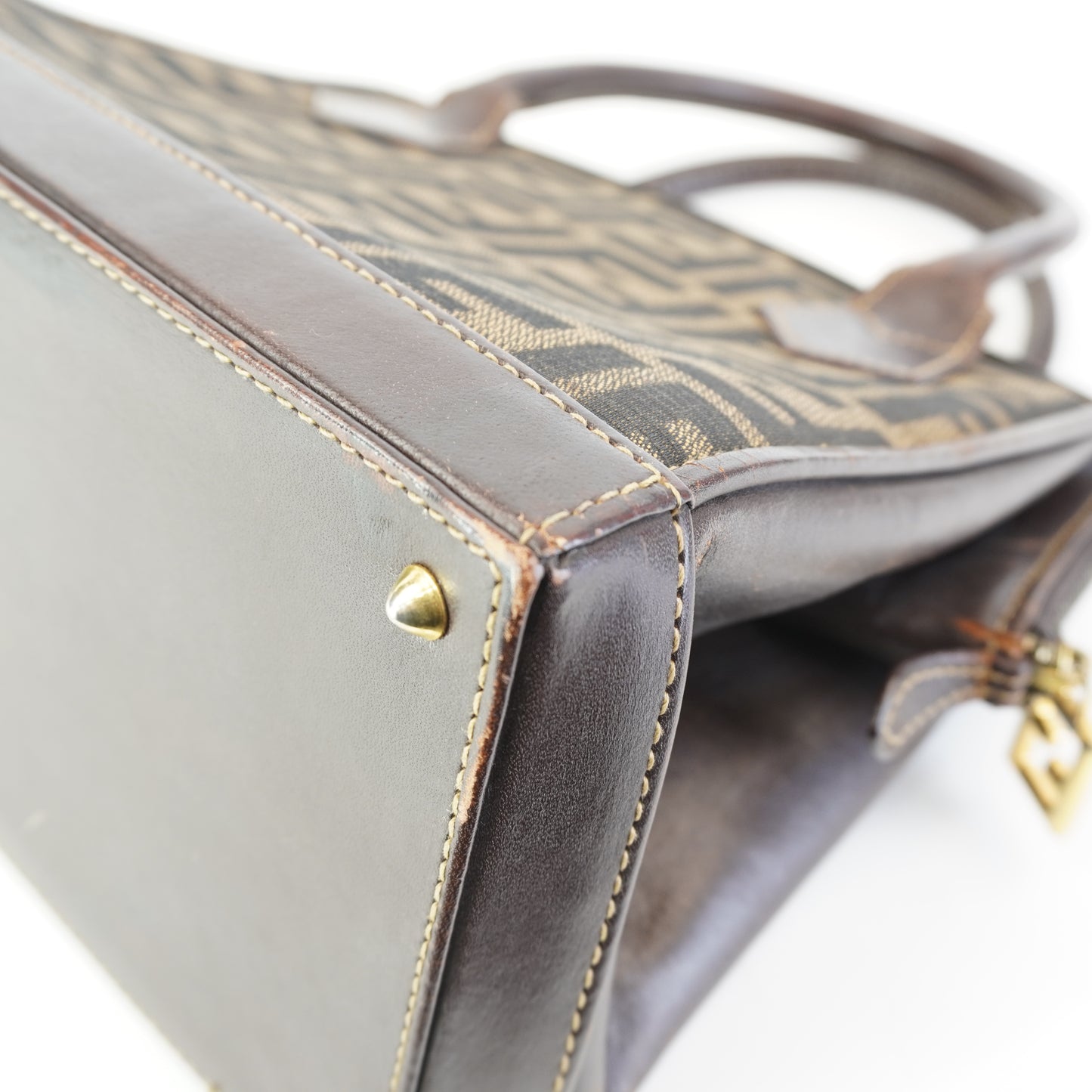 Fendi Vintage Convertible zip tote GHW Small