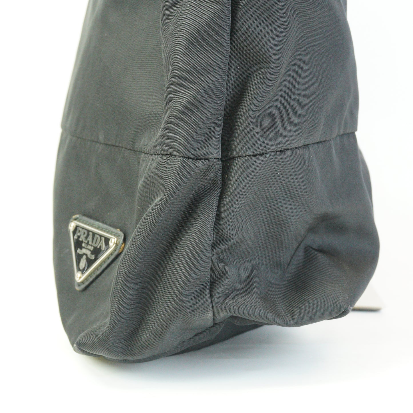 Prada Nylon Messenger Bag Black Large SHW