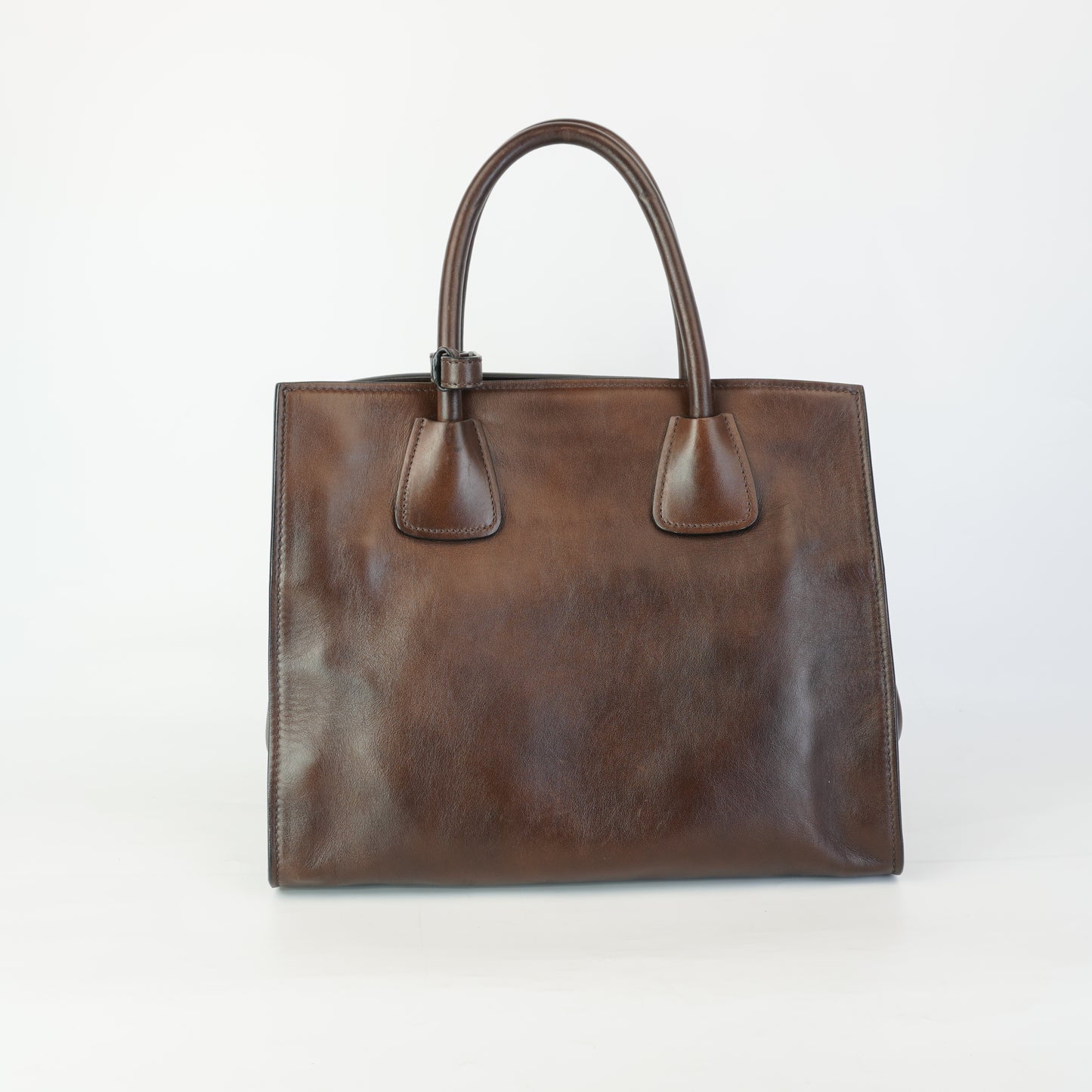 Prada Font Pocket Wing Convertible Tote GHW Medium