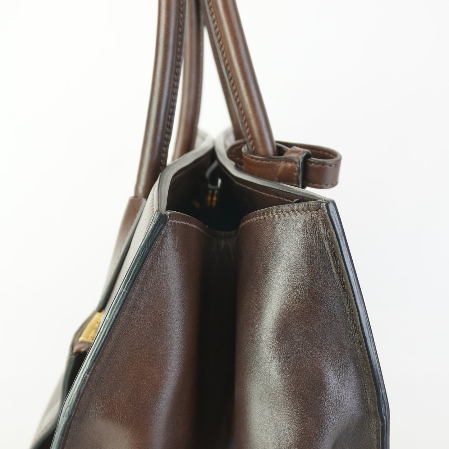 Prada Font Pocket Wing Convertible Tote GHW Medium