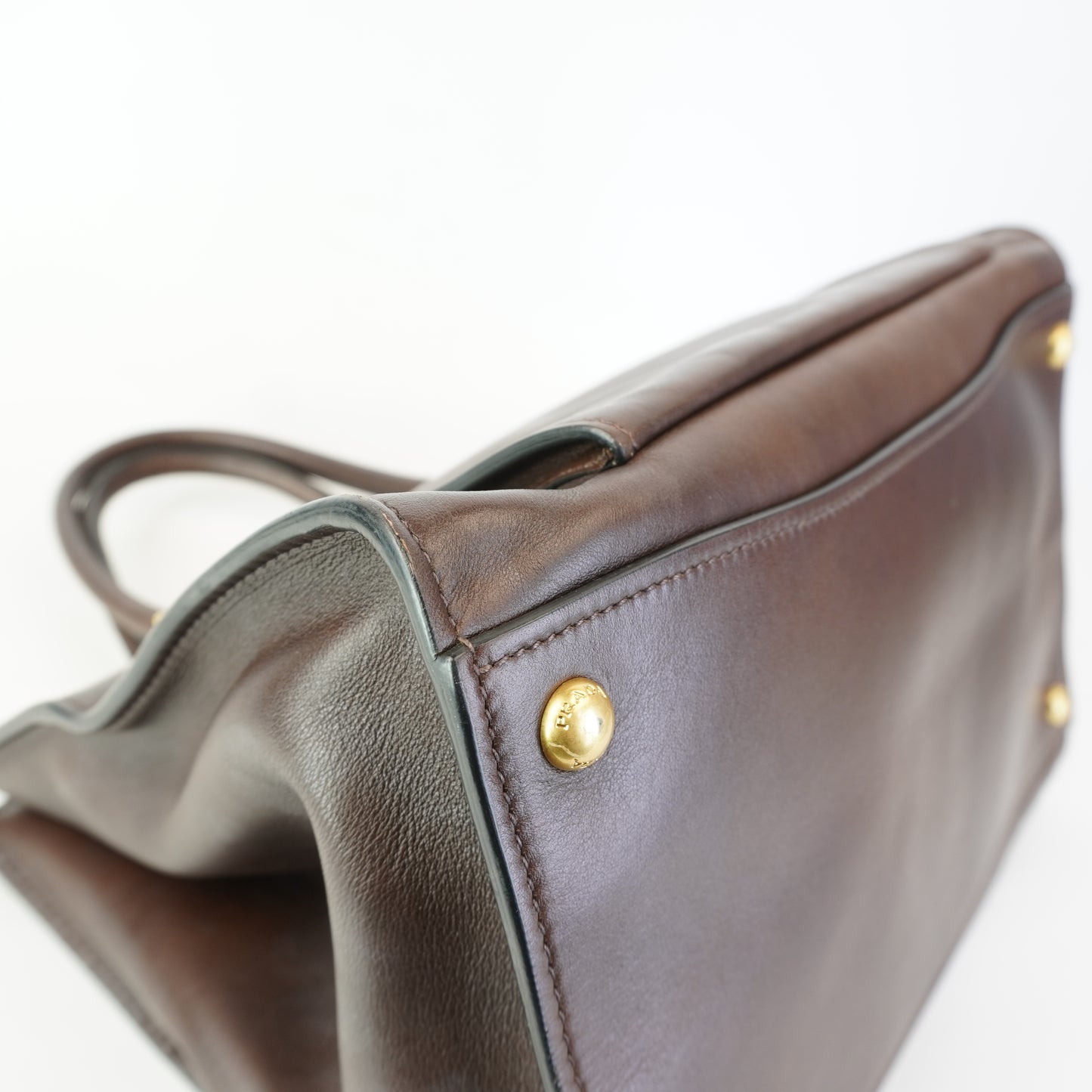 Prada Font Pocket Wing Convertible Tote GHW Medium