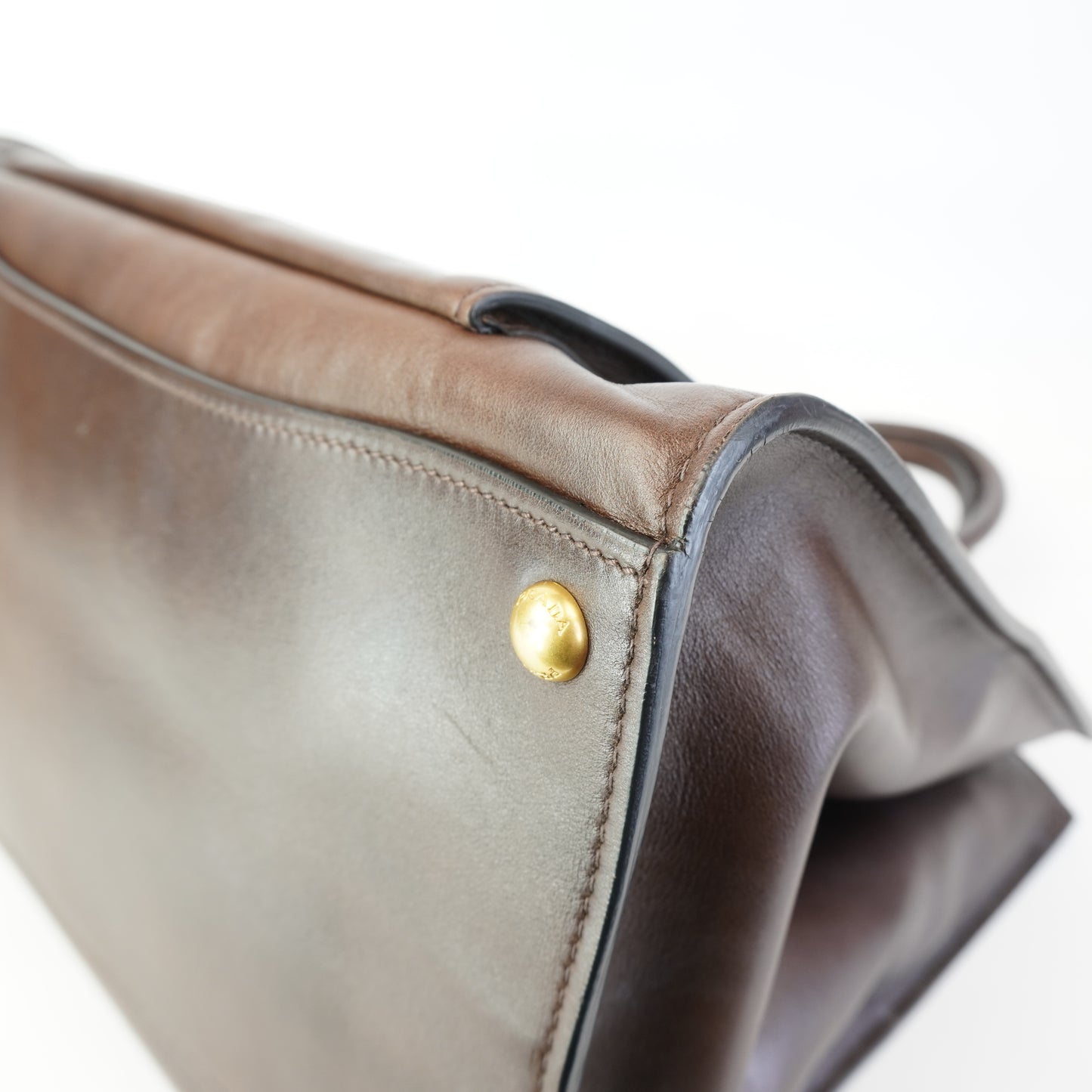 Prada Font Pocket Wing Convertible Tote GHW Medium