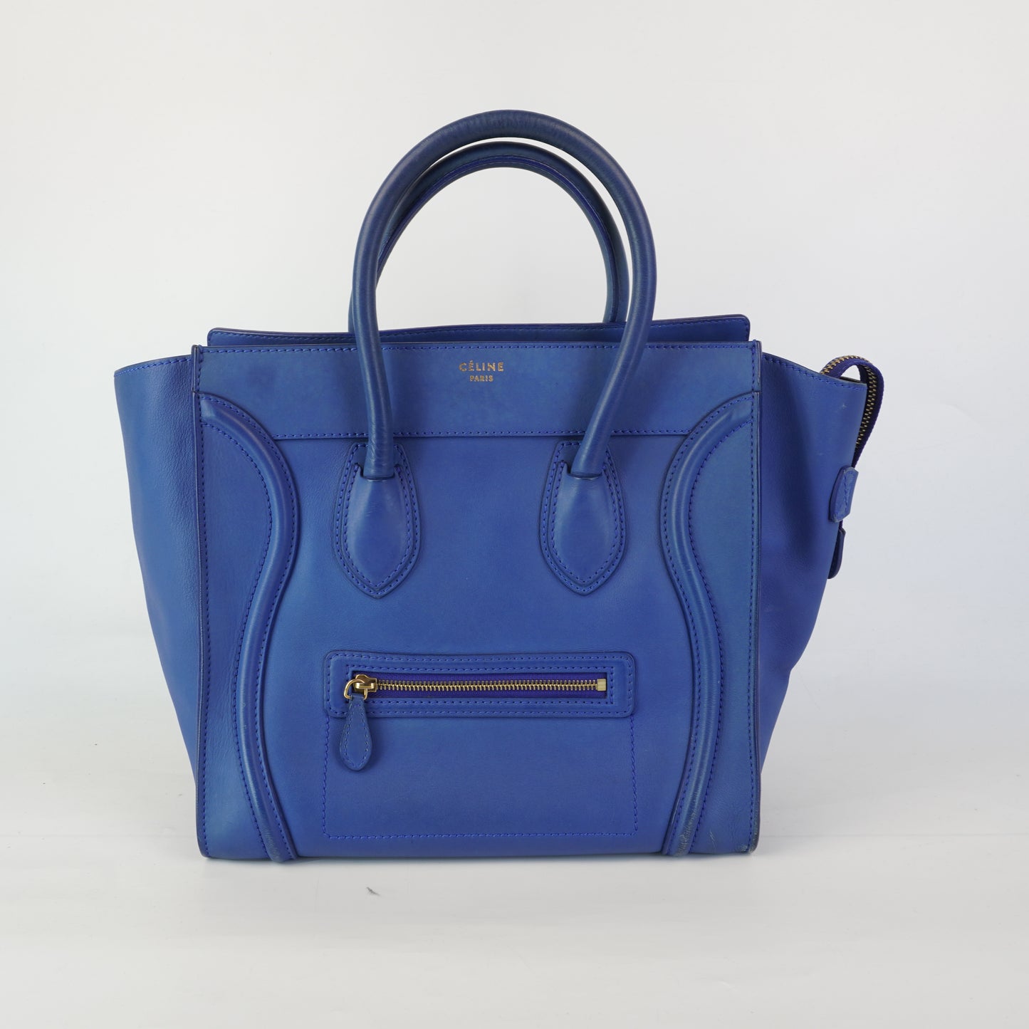 Celine Luggage Navy Grained