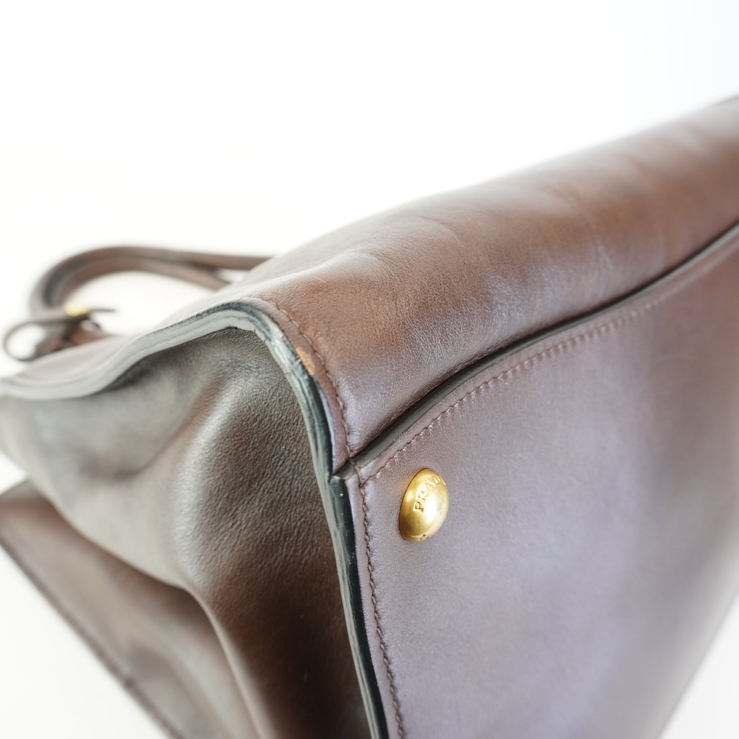Prada Font Pocket Wing Convertible Tote GHW Medium