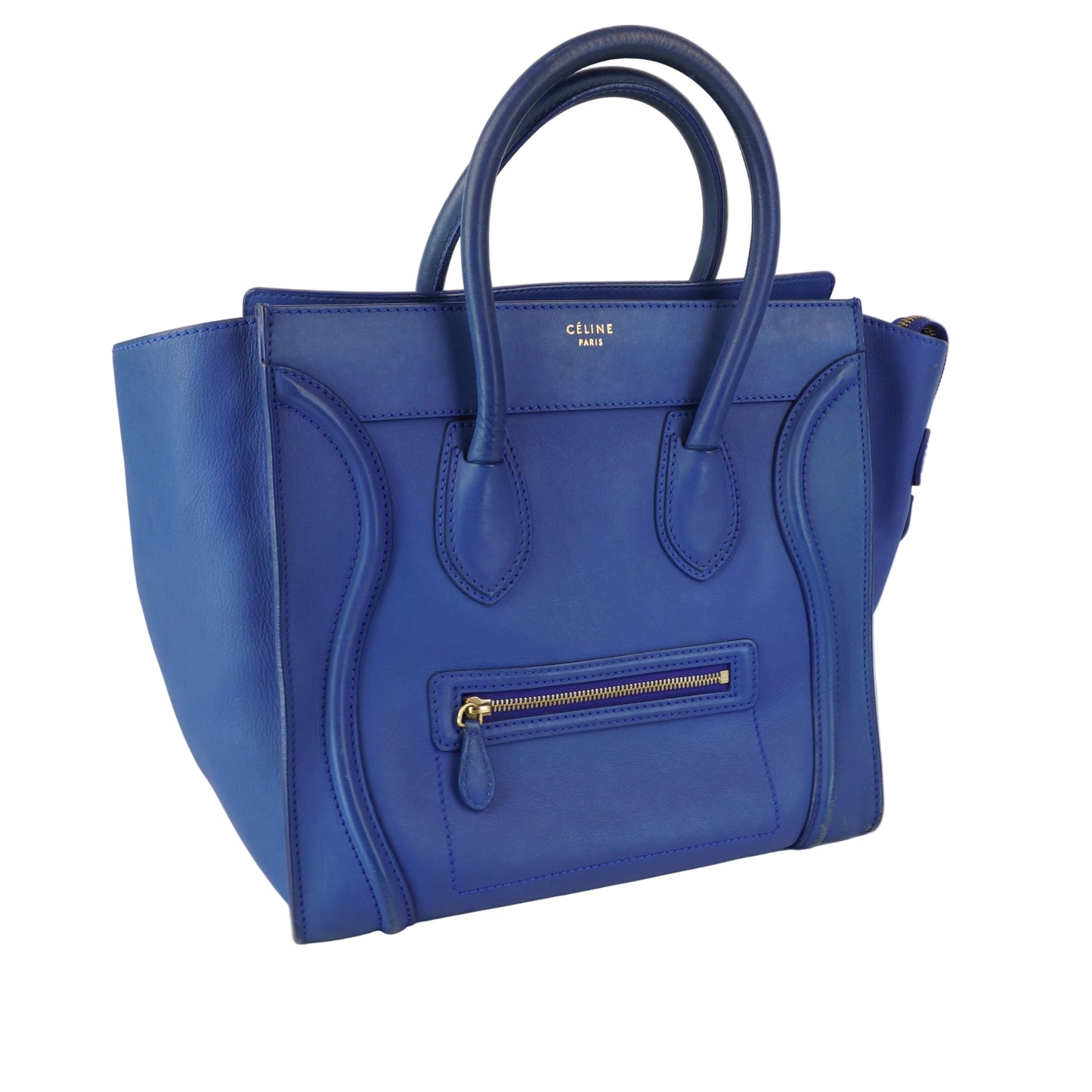 Celine Luggage Navy Grained