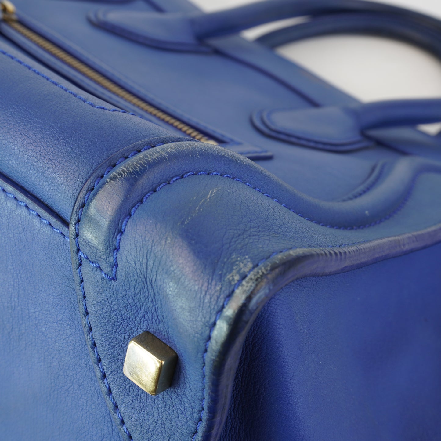 Celine Luggage Navy Grained