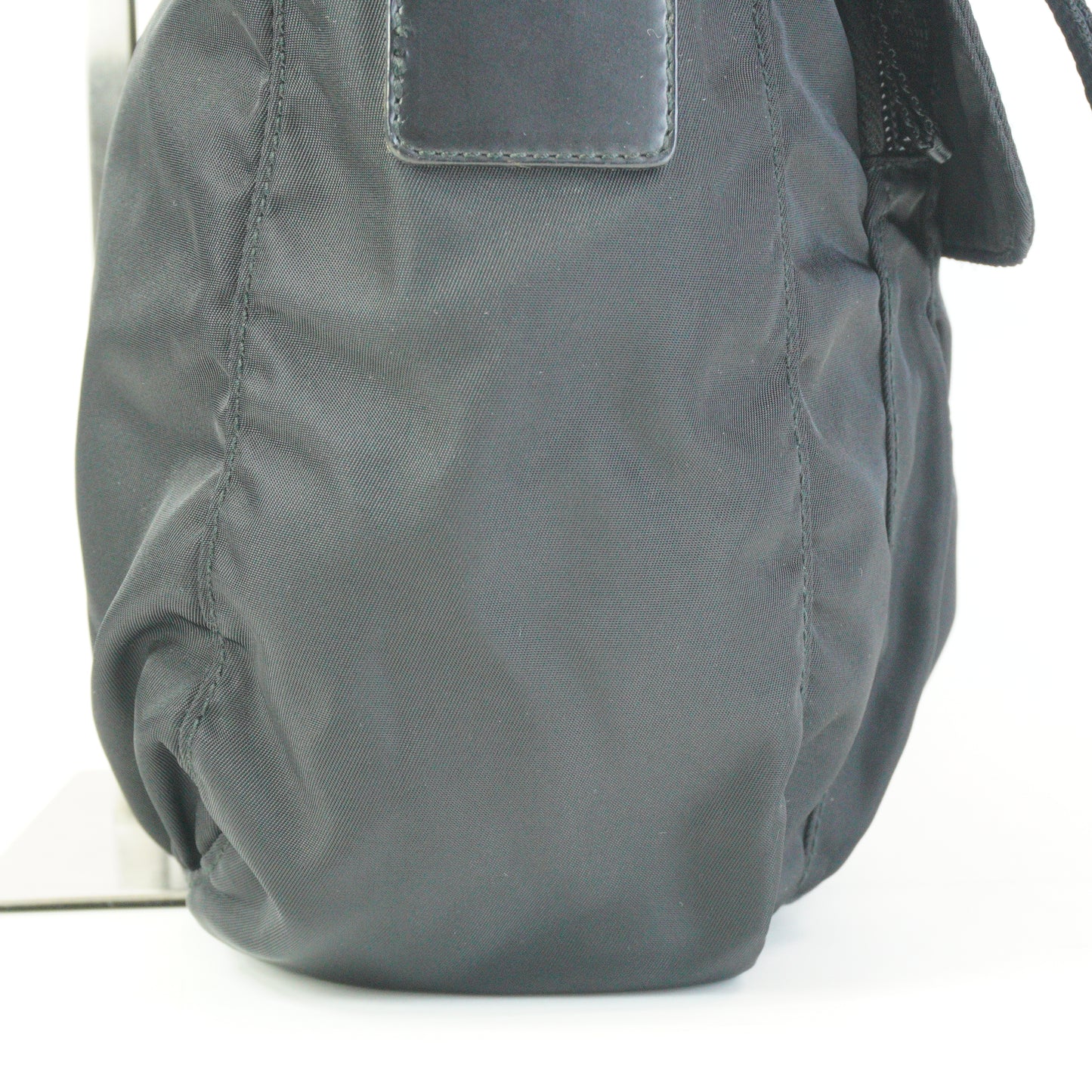 Prada Nylon Messenger Bag Black Medium SHW
