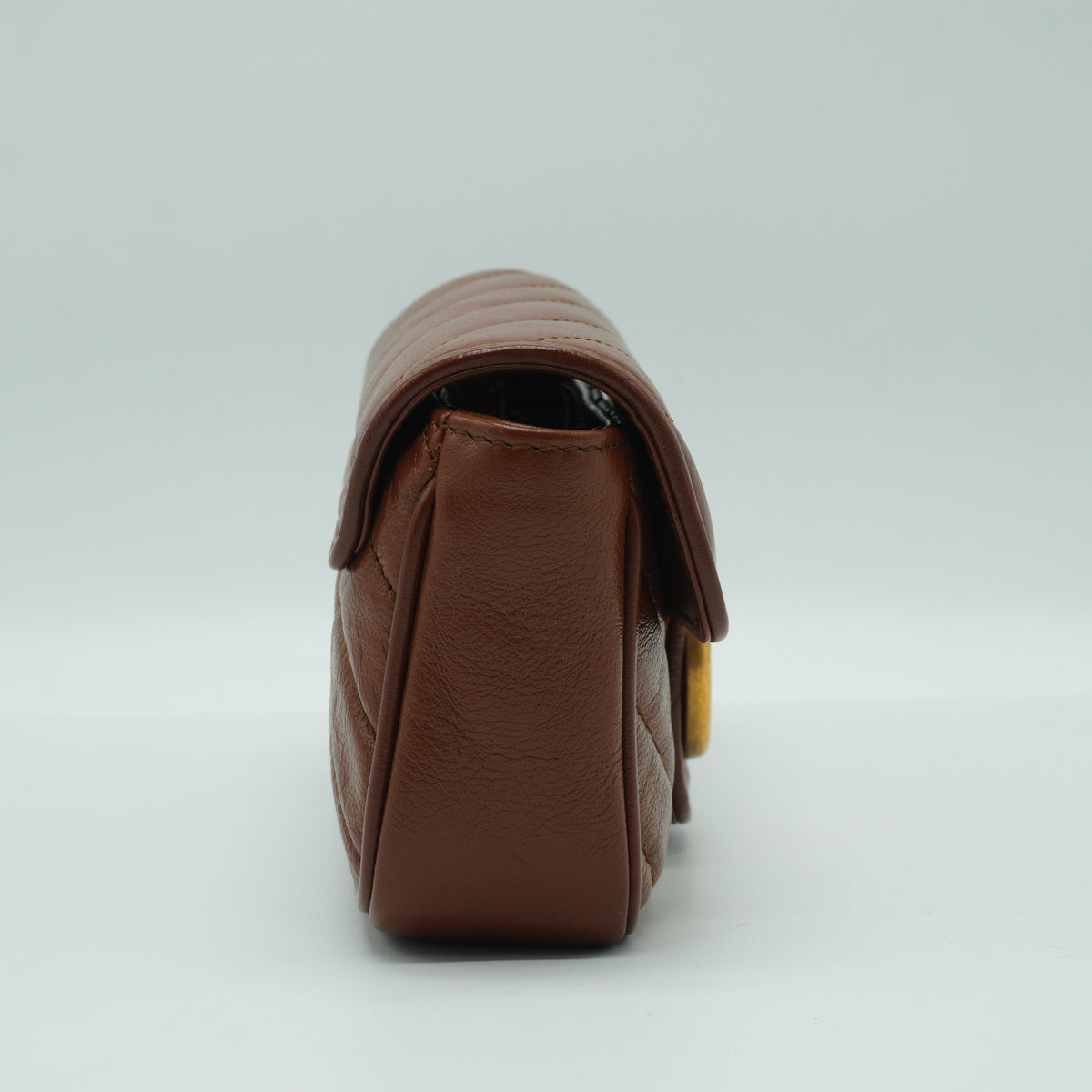 Gucci Marmont Matelasse Super Mini Bag Brown GHW