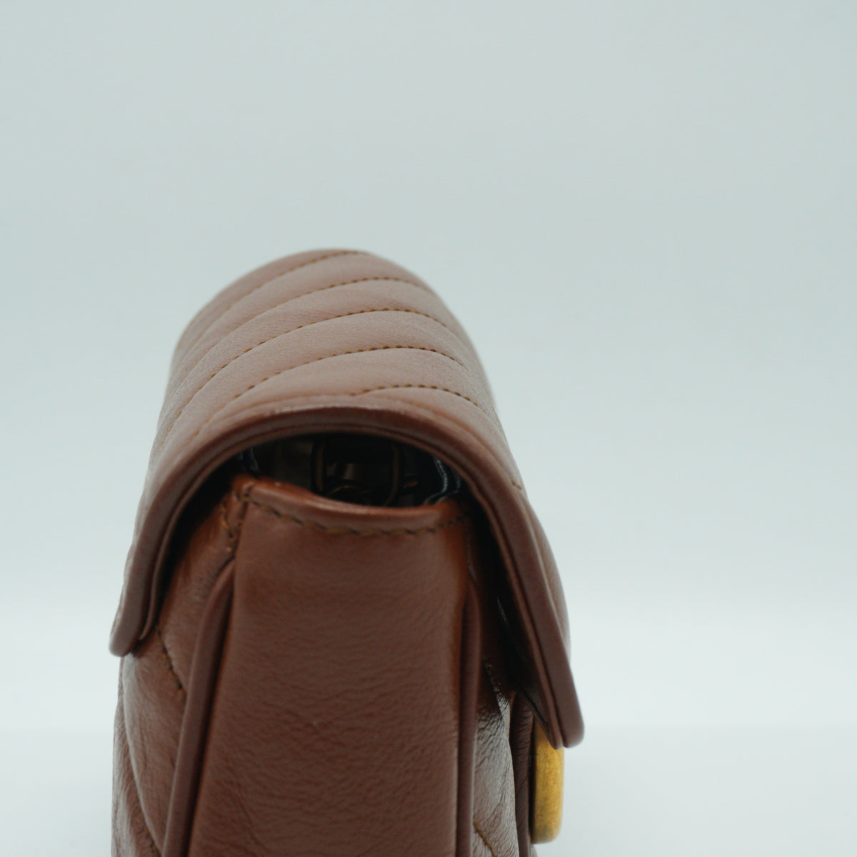 Gucci Marmont Matelasse Super Mini Bag Brown GHW