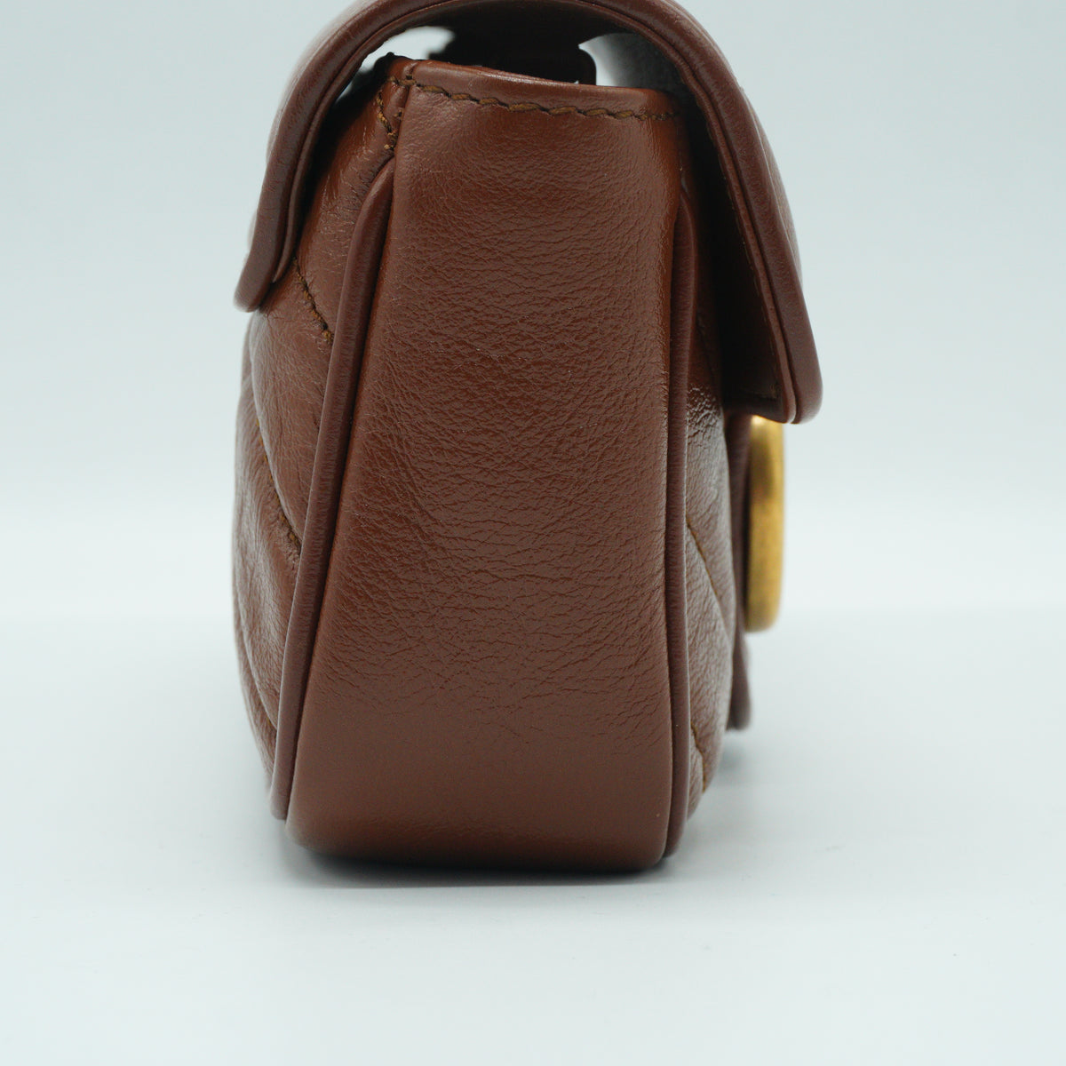 Gucci Marmont Matelasse Super Mini Bag Brown GHW