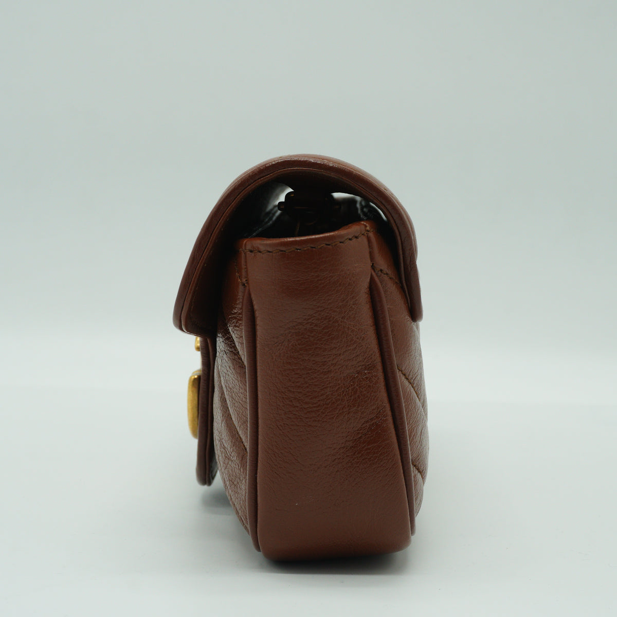 Gucci Marmont Matelasse Super Mini Bag Brown GHW