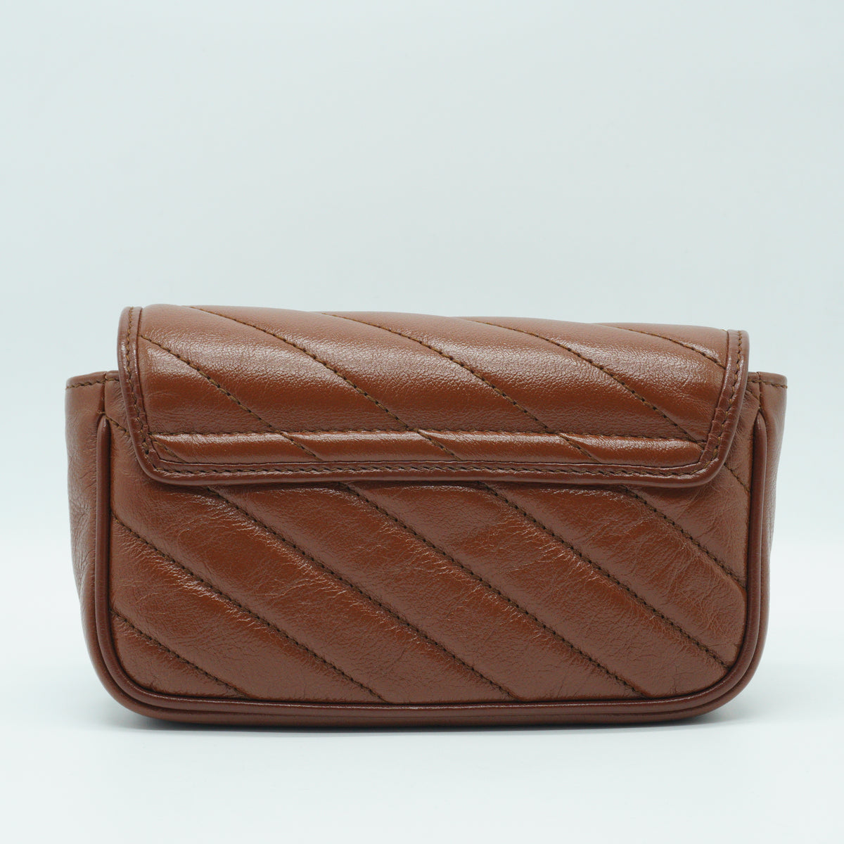 Gucci Marmont Matelasse Super Mini Bag Brown GHW