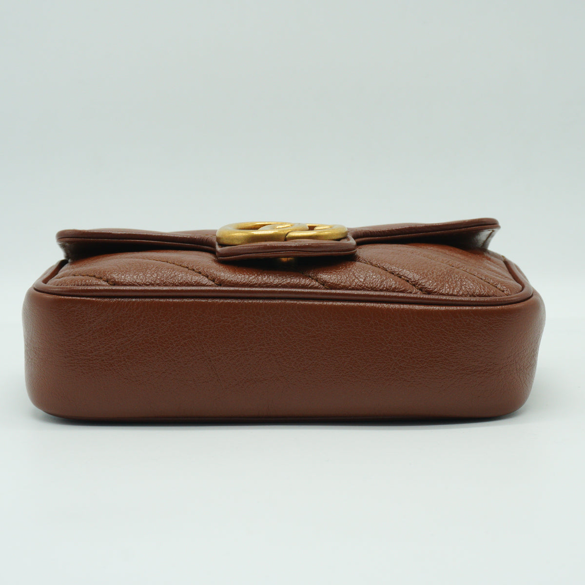 Gucci Marmont Matelasse Super Mini Bag Brown GHW