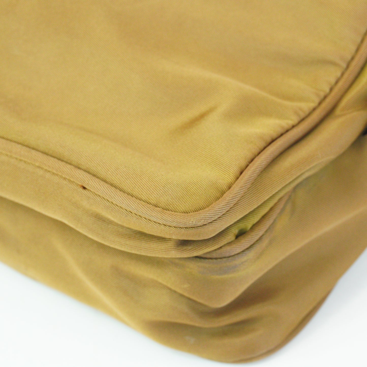 Prada Nylon Front Pocket Messenger Bag Gold Small SHW