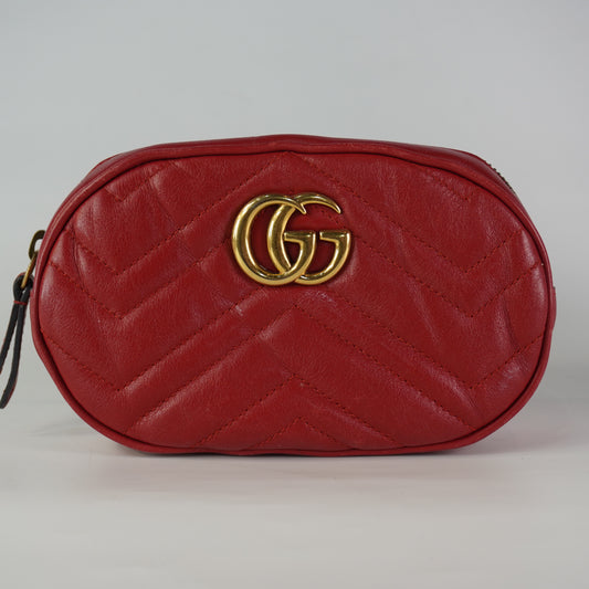 Gucci GG Marmont Belt Bag Red