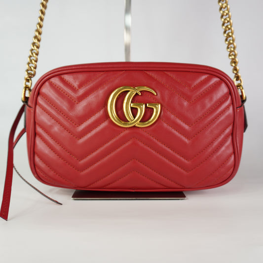 Gucci GG Marmont Canva Bag Red