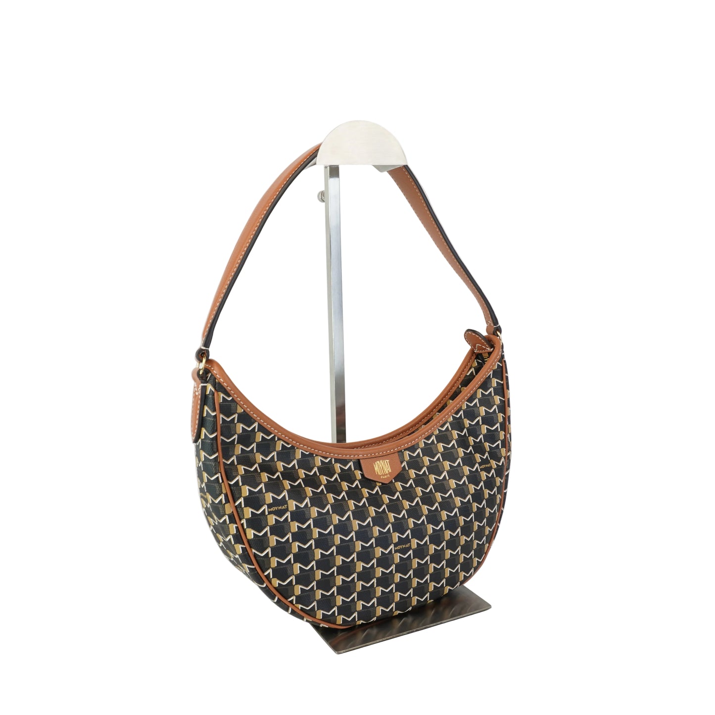 Moynat	M Hobo Black and Tan