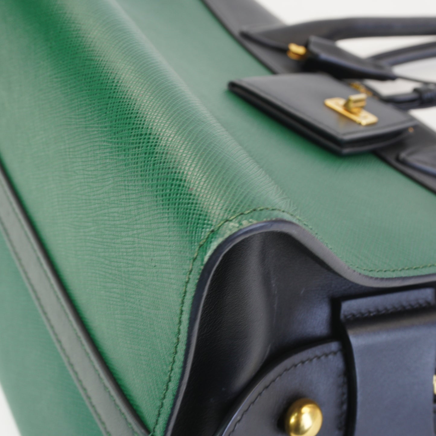 Prada saffiano And City Calf Esplanade GHW Medium