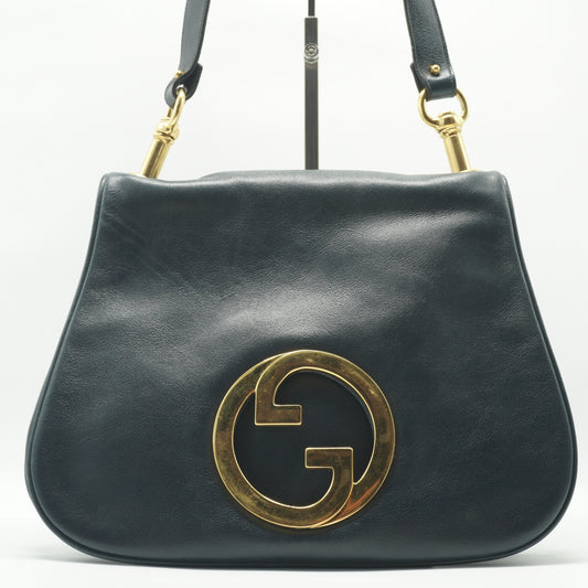 Gucci Blondie medium dark navy blue GHW