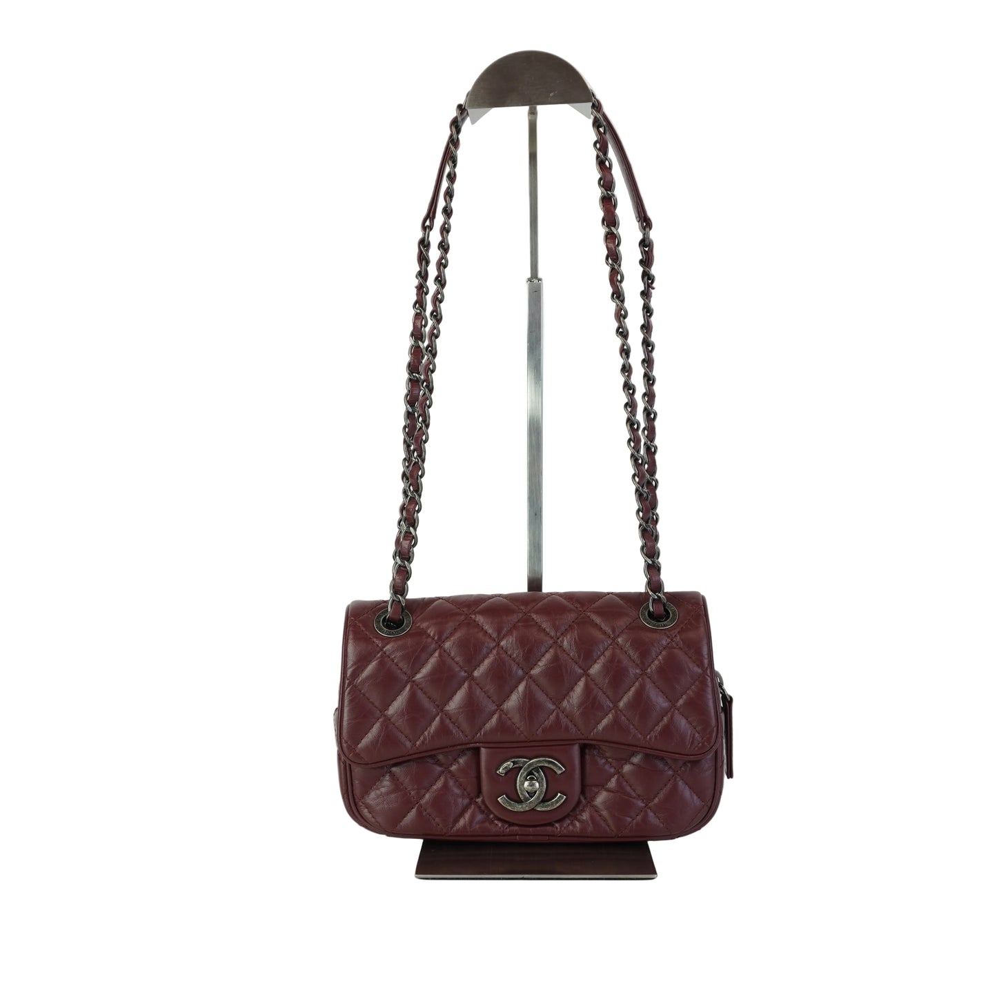 Chanel	Classic Flap Burgundy Small MHW