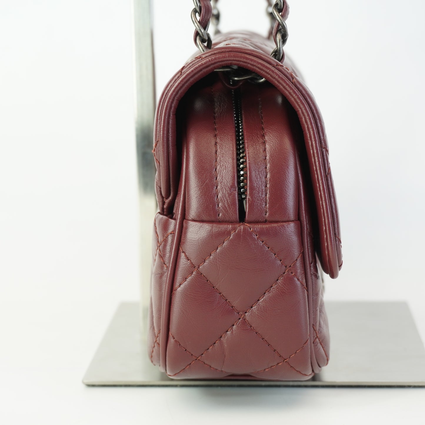 Chanel	Classic Flap Burgundy Small MHW