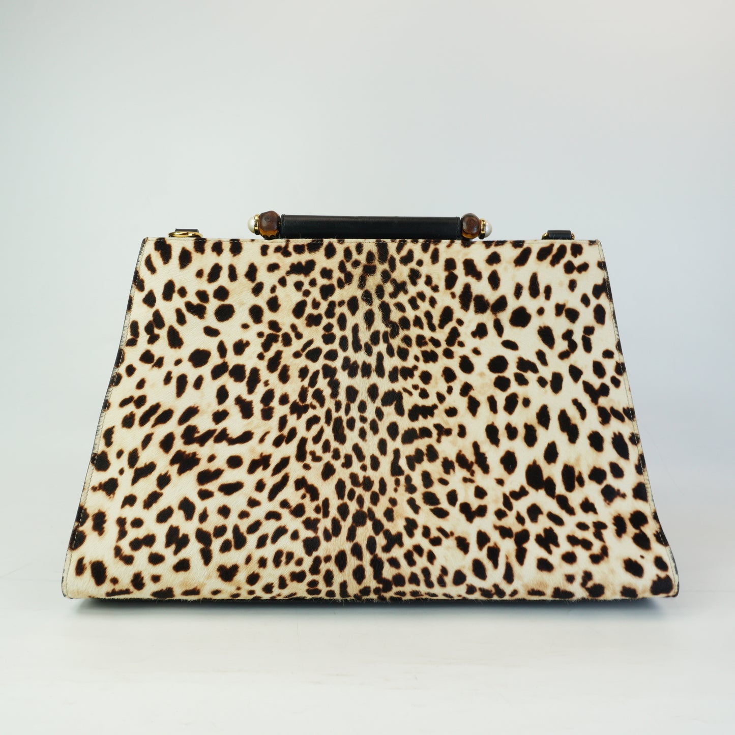 Gucci Bamboo  Calfhair Nymphaea Bag GHW Large