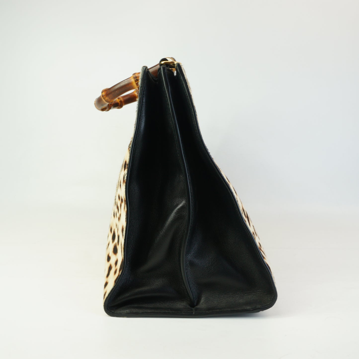 Gucci Bamboo  Calfhair Nymphaea Bag GHW Large