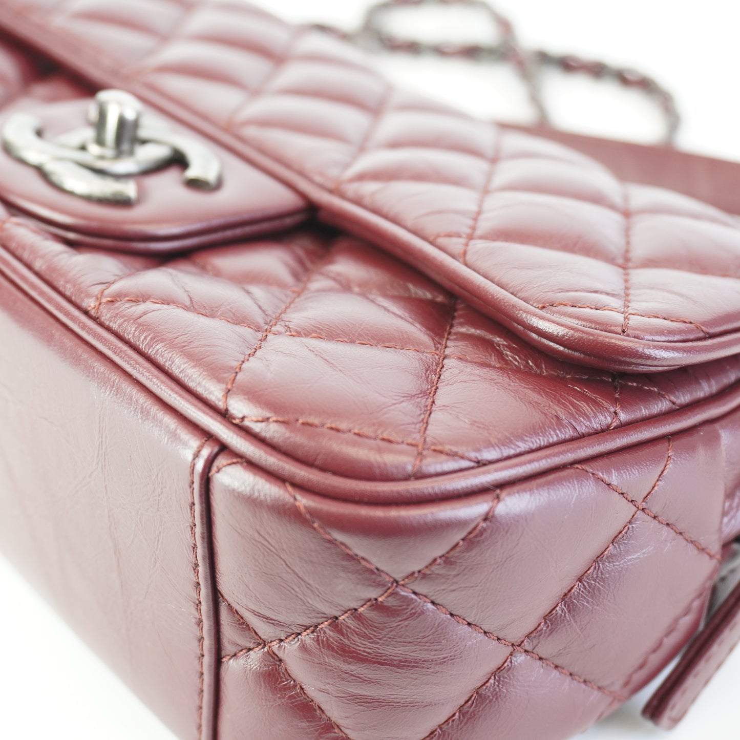 Chanel	Classic Flap Burgundy Small MHW