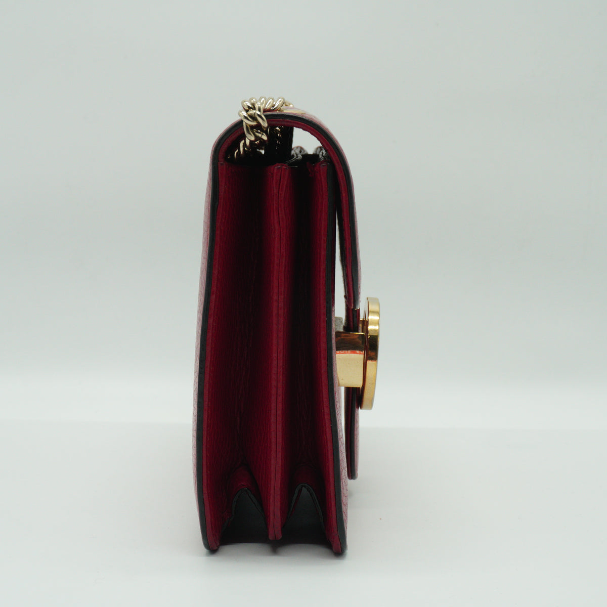 Gucci	Dollar Interlocking GG Small Calfskin Red GHW