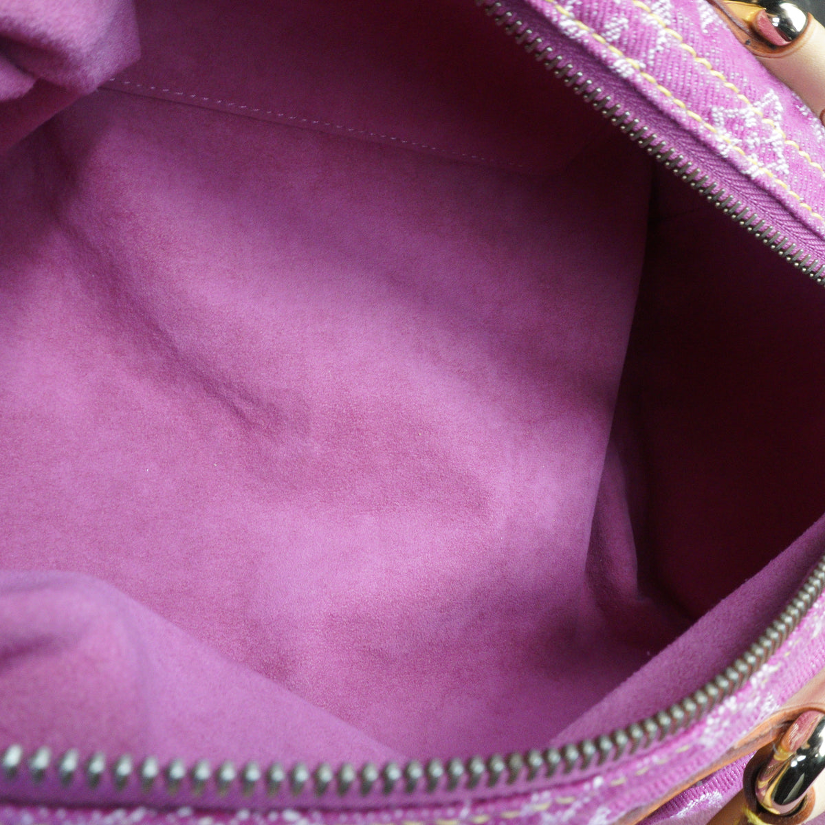 Louis Vuitton	Fuchsia Monogram Denim Neo Medium Speedy Bag GHW