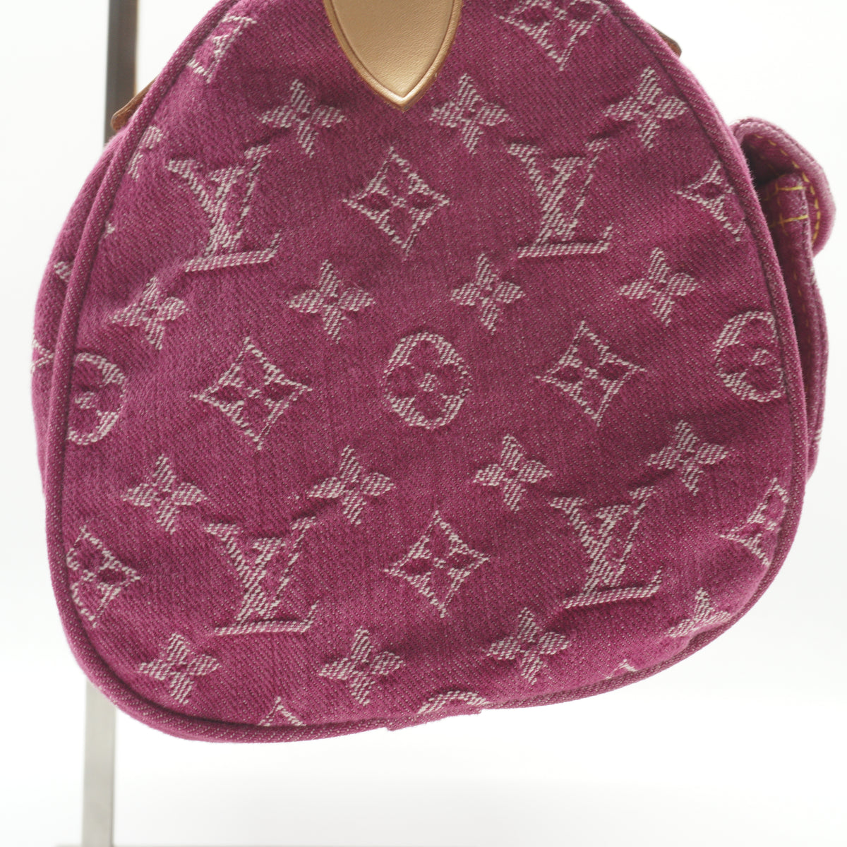 Louis Vuitton	Fuchsia Monogram Denim Neo Medium Speedy Bag GHW