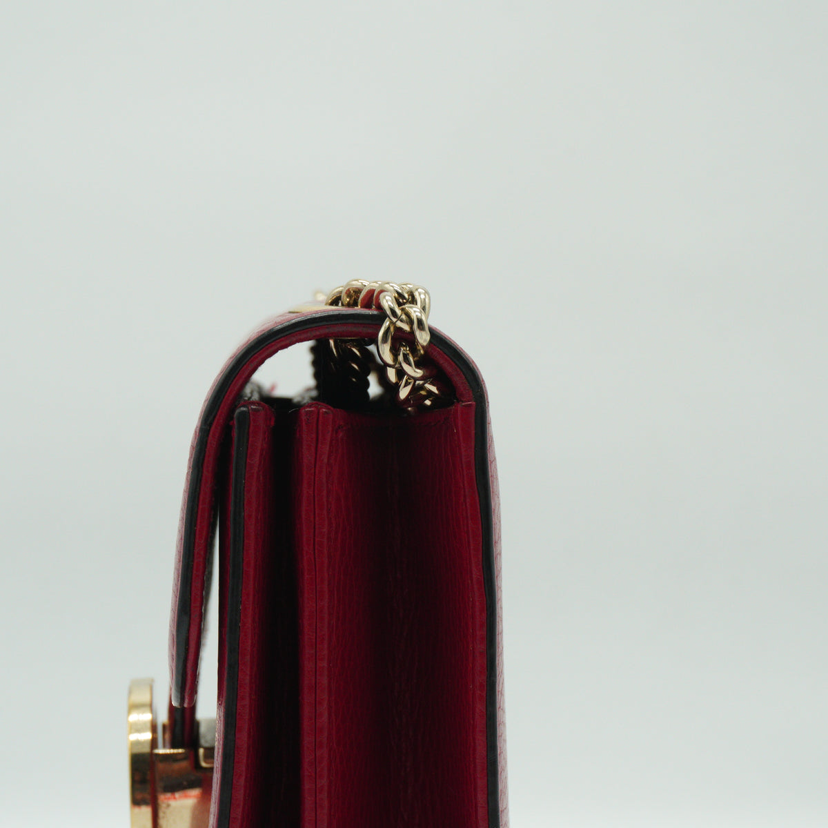Gucci	Dollar Interlocking GG Small Calfskin Red GHW