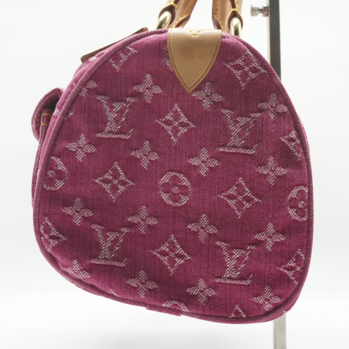 Louis Vuitton	Fuchsia Monogram Denim Neo Medium Speedy Bag GHW