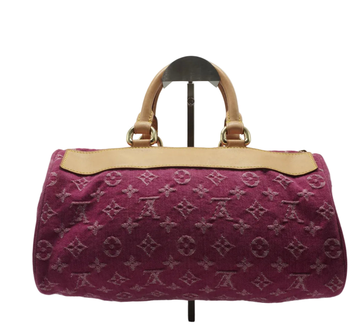 Louis Vuitton	Fuchsia Monogram Denim Neo Medium Speedy Bag GHW