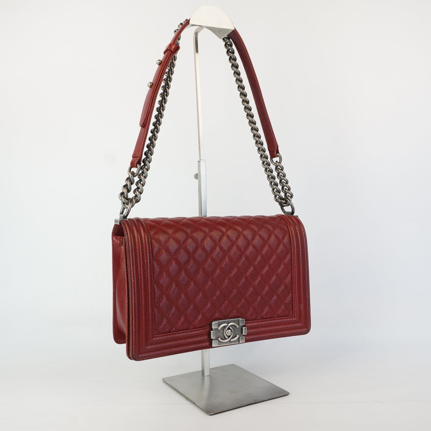 Chanel Le Boy Bag Dark Red