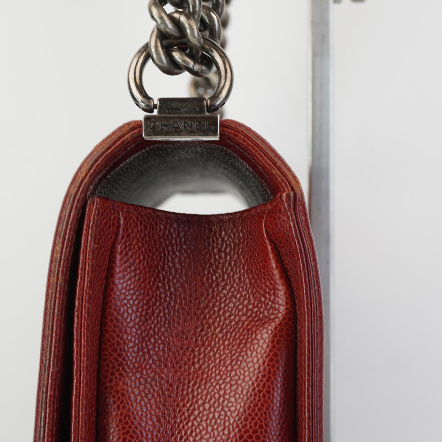 Chanel Le Boy Bag Dark Red