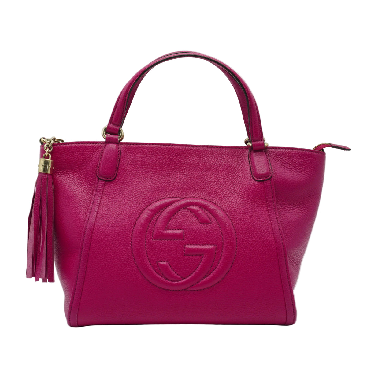 Gucci	Soho Cellarius Satchel fuchsia pink GHW