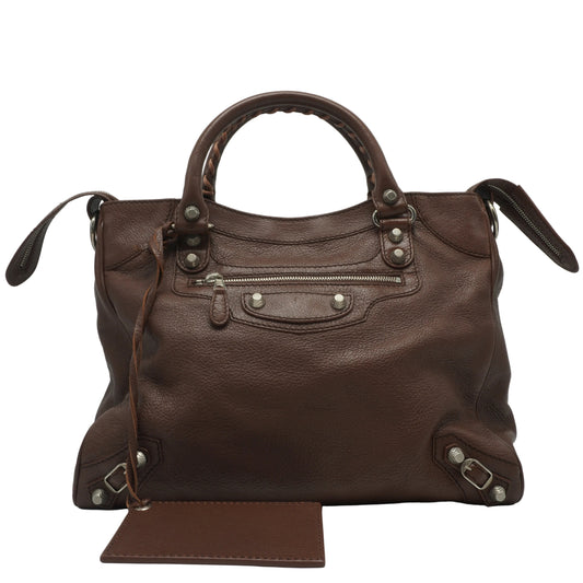 Balenciaga Classic City Bag Brown Medium SHW