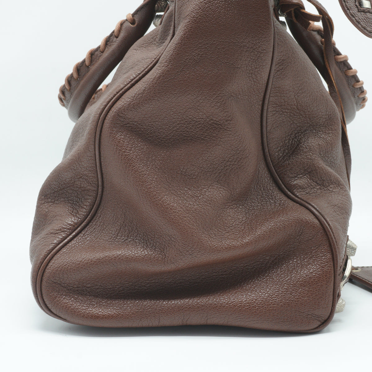 Balenciaga Classic City Bag Brown Medium SHW