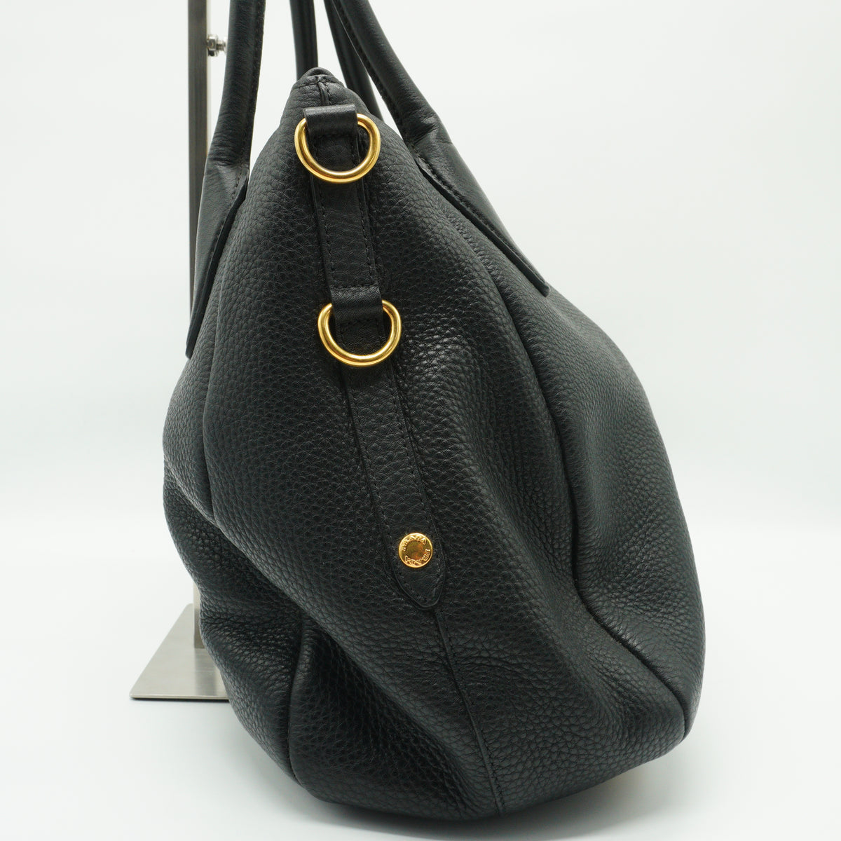 Prada	Vitello Daino Sacca 2 Manici Hobo Bag Black Large GHW