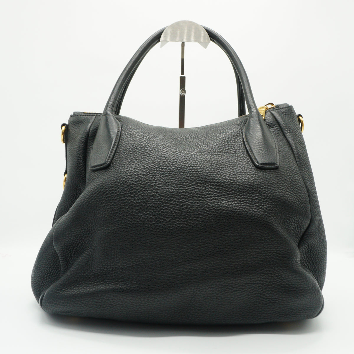 Prada	Vitello Daino Sacca 2 Manici Hobo Bag Black Large GHW