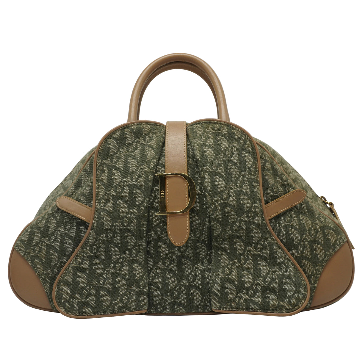 Dior	Diorissimo Saddle Bowler Bag Large Olive GHW
