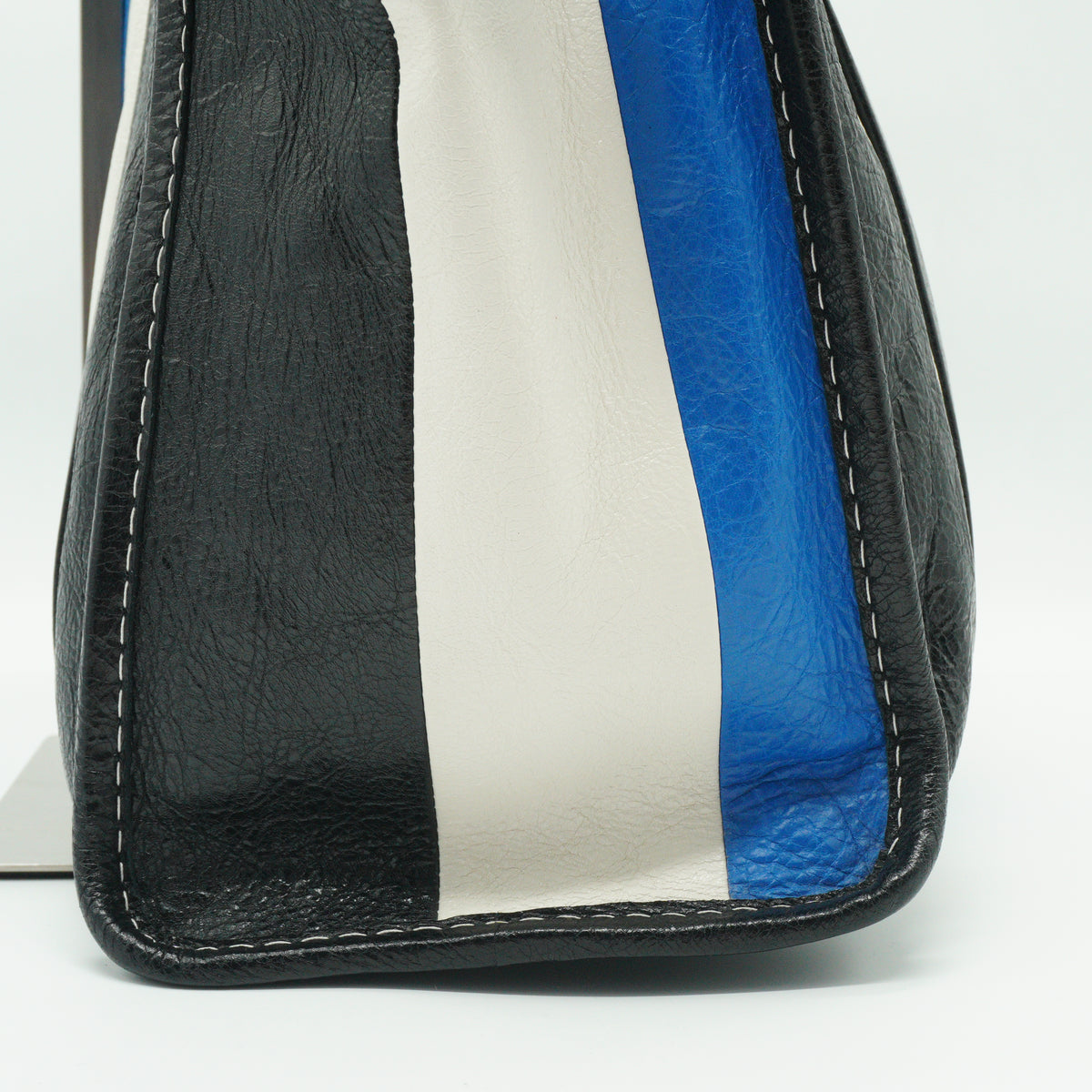 Balenciaga	Bazar Shopper Tote Bag Blue/whit/black Medium SHW