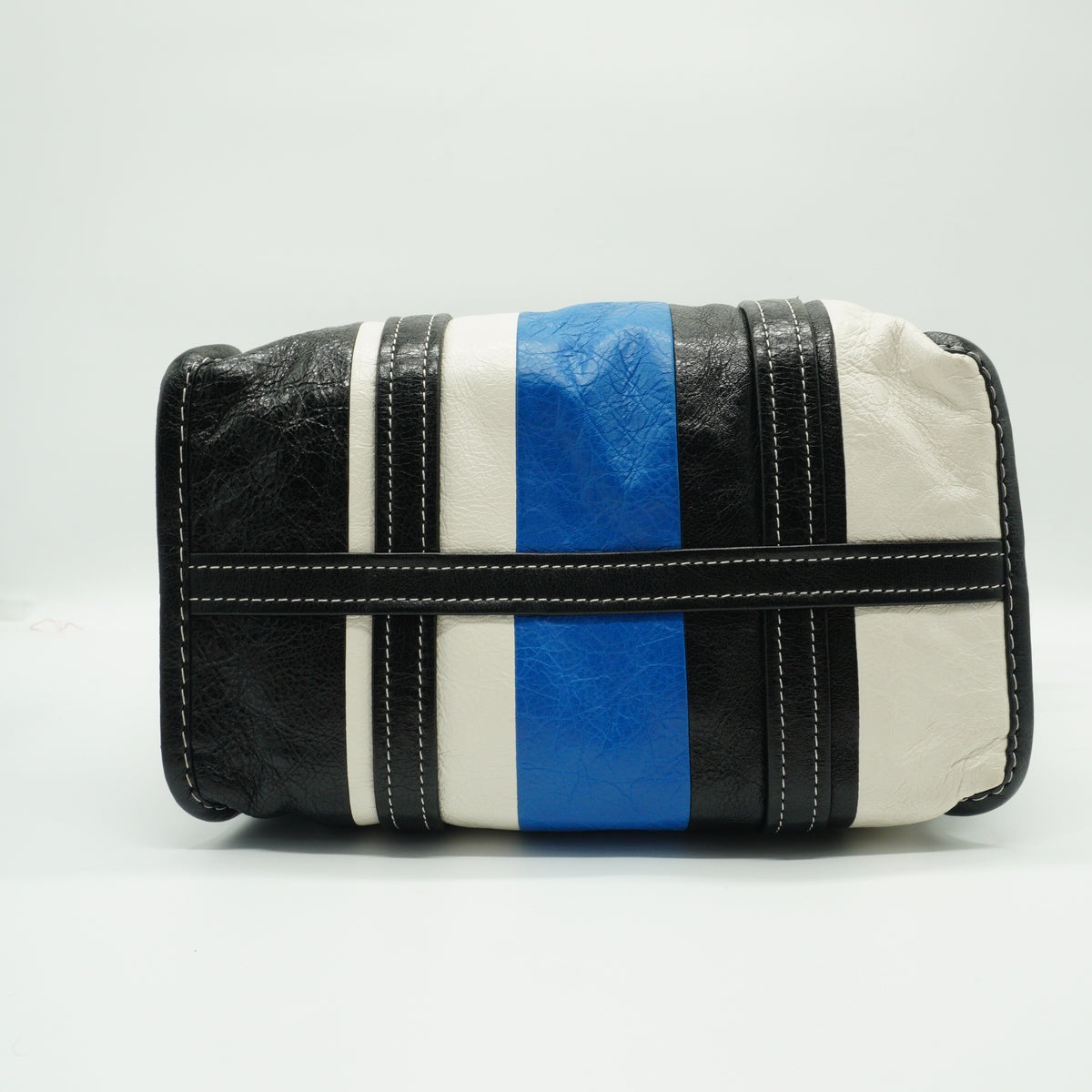Balenciaga	Bazar Shopper Tote Bag Blue/whit/black Medium SHW