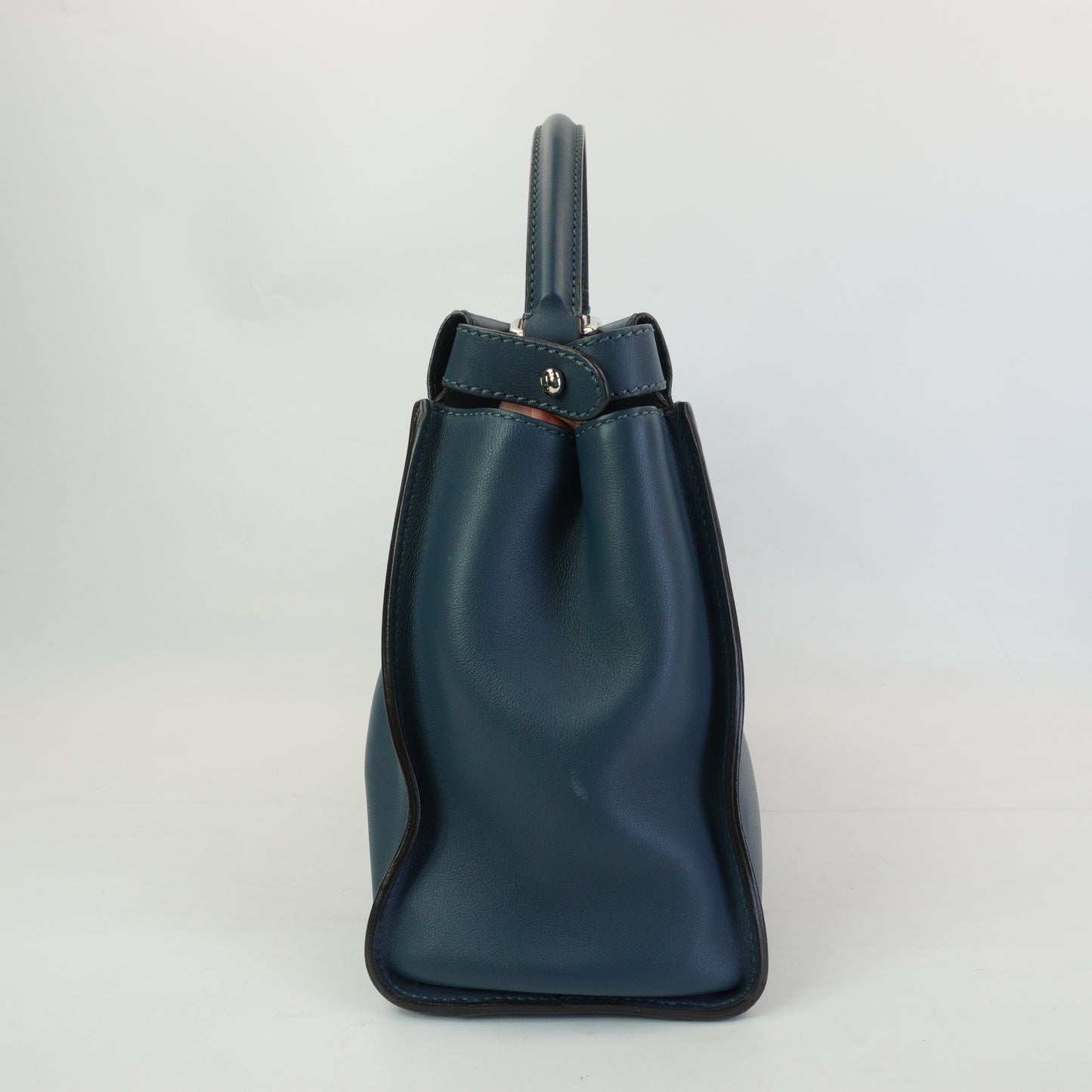 Fendi Peekaboo Twist Lock  Blue & Orange SHW Large