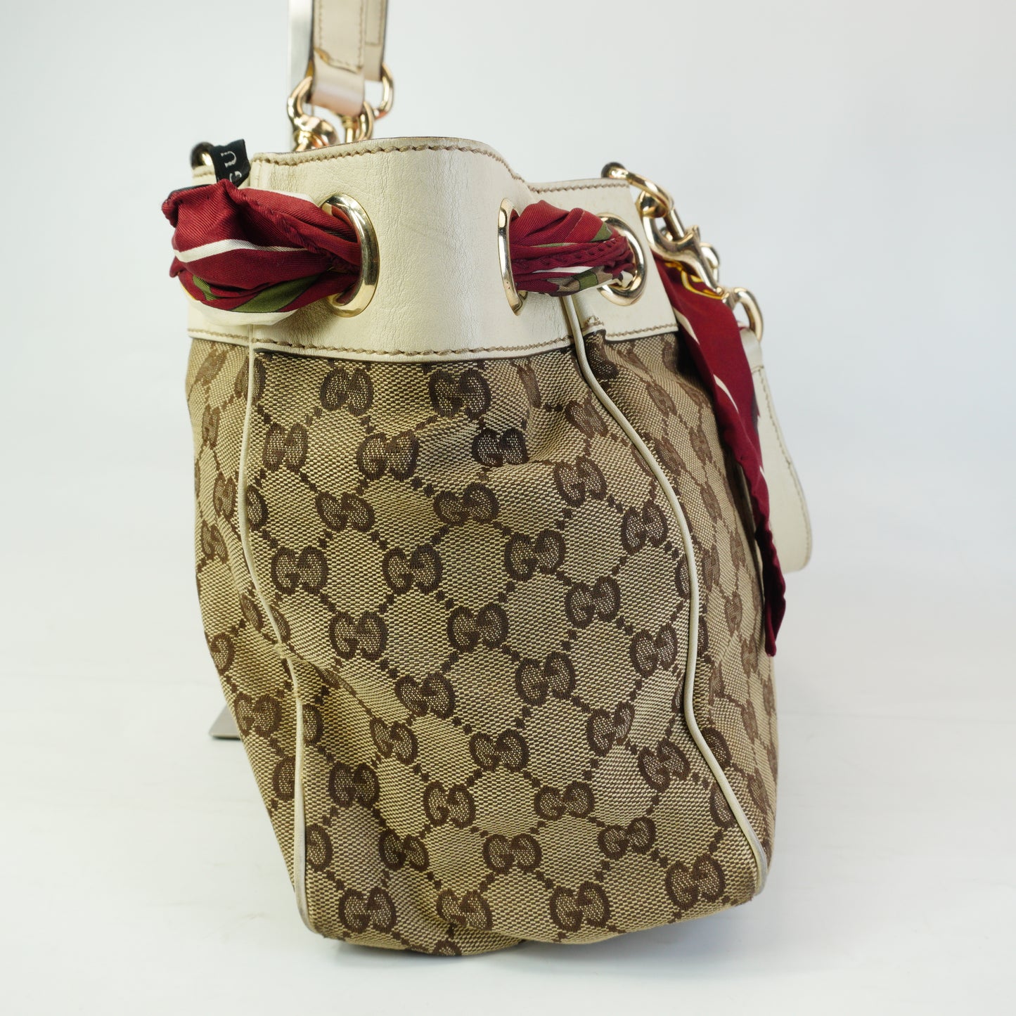Gucci Positano Scarf Tote GHW Medium