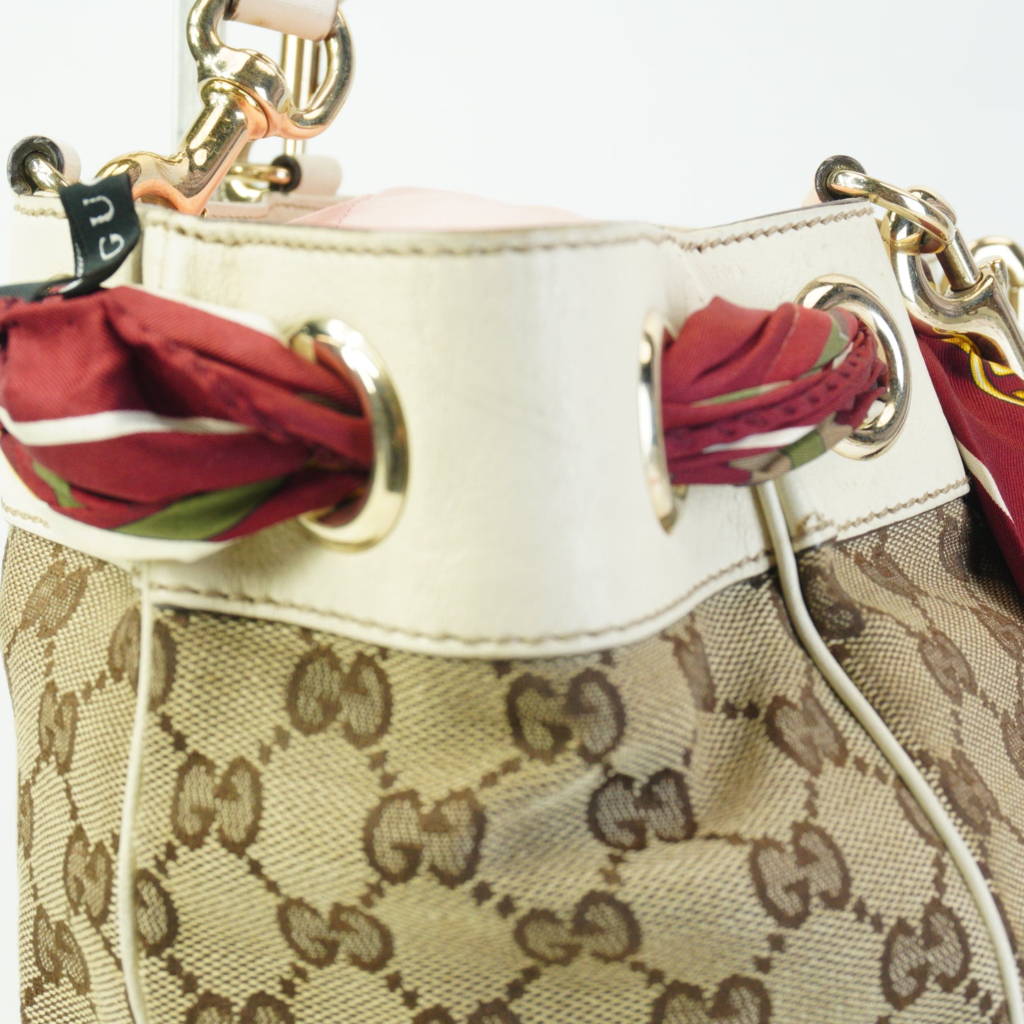 Gucci Positano Scarf Tote GHW Medium