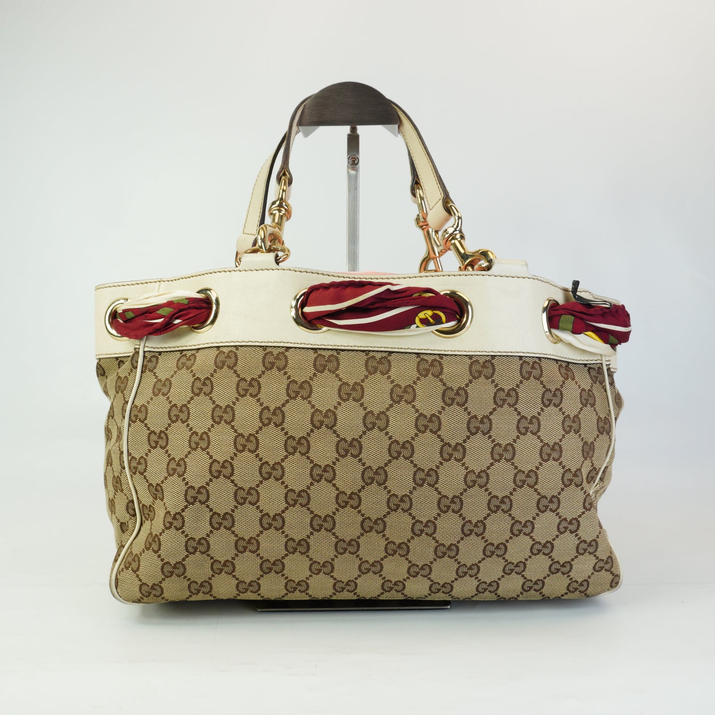 Gucci Positano Scarf Tote GHW Medium